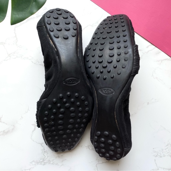 Tod's Knot Suede Satin Ballet Ballerinas Flats 39 - Picture 5 of 8